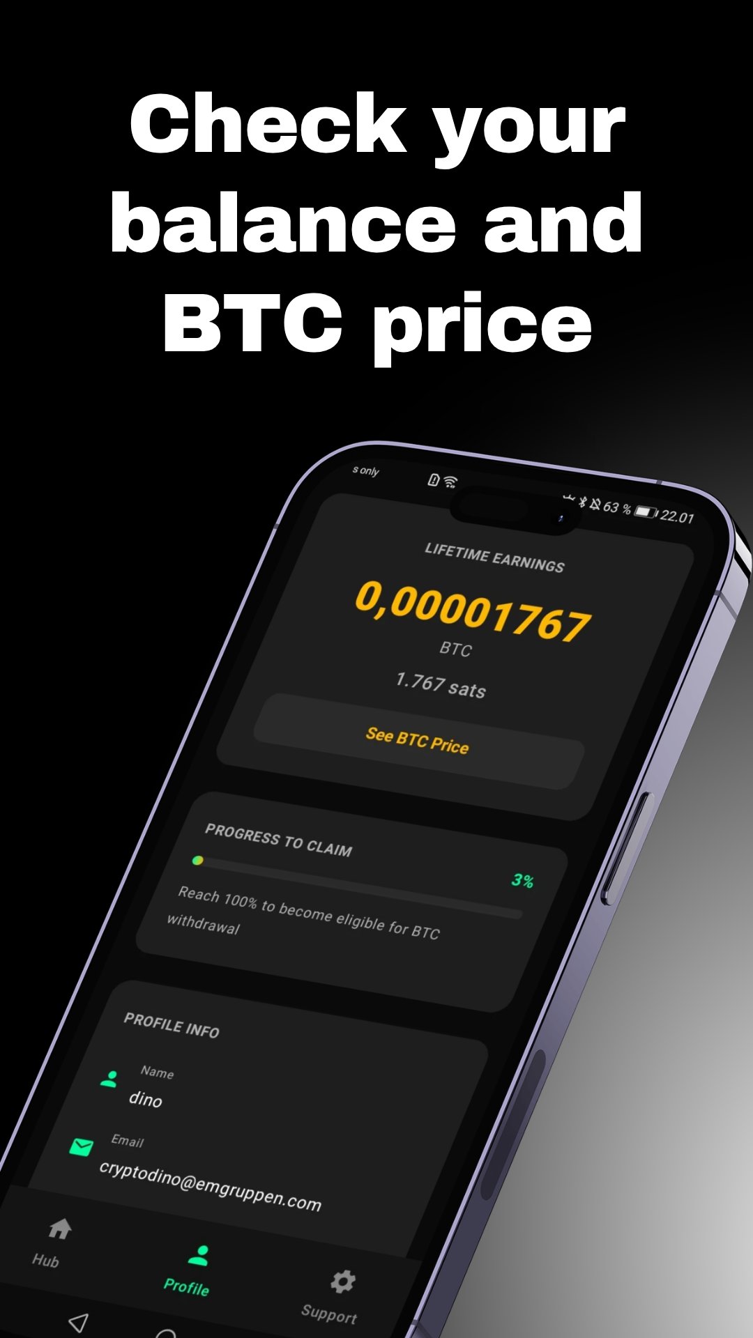 Bitcoin Dino screenshot